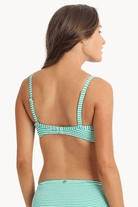 Sunseeker Summer Surf Twist Front Bralette - Green.