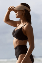Sunseeker Basix Twist Front Bralette Black.