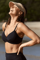 Sunseeker Basix Twist Front Bralette Black.