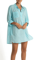 Sunseeker Resort Painters Summer Stripe Shirt - Teal.