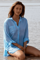 Sunseeker Resort Painters Summer Stripe Shirt - Teal.