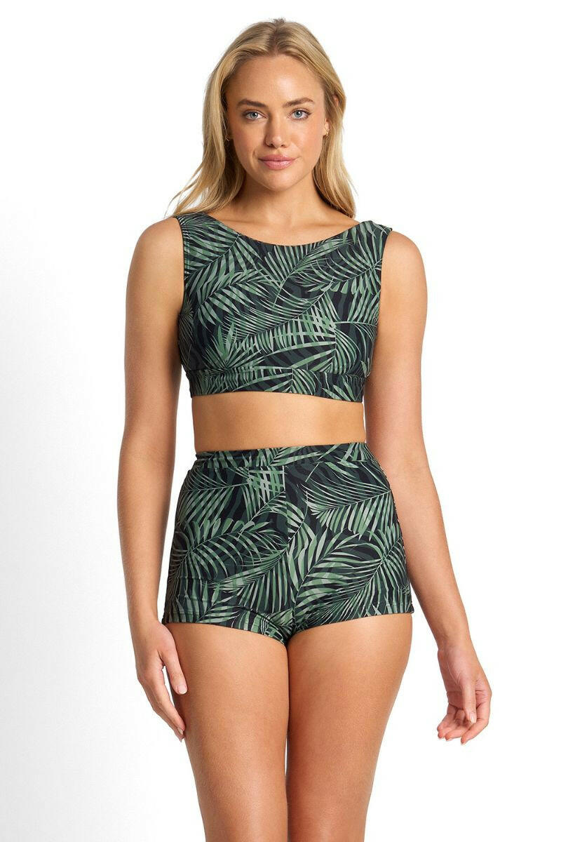 Sunseeker Lombok High Waisted Boyleg Pant - Black.