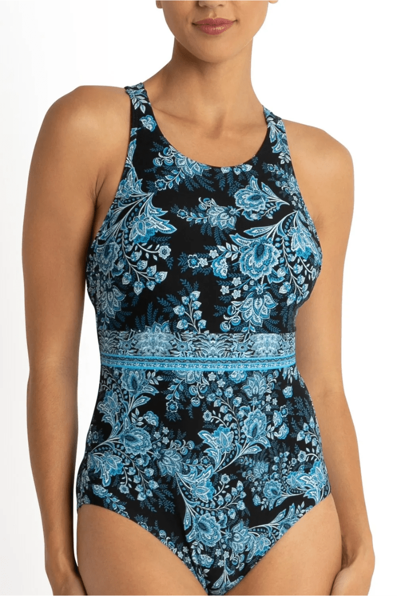 Sunseeker Alaska Cross Back Mastectomy One Piece Black.