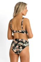 Sunseeker Camellia Ruched Mid Rise Pant Black.