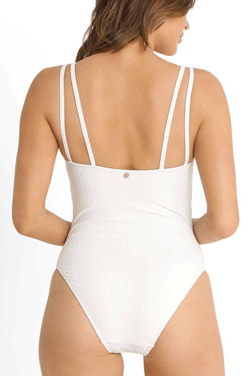 Sunseeker Reset Cheeky Double Strap One Piece White.