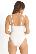 Sunseeker Reset Cheeky Double Strap One Piece White.