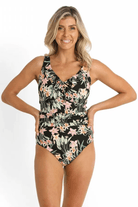 Sunseeker Camellia E/F Frill Minimiser One Piece Black.