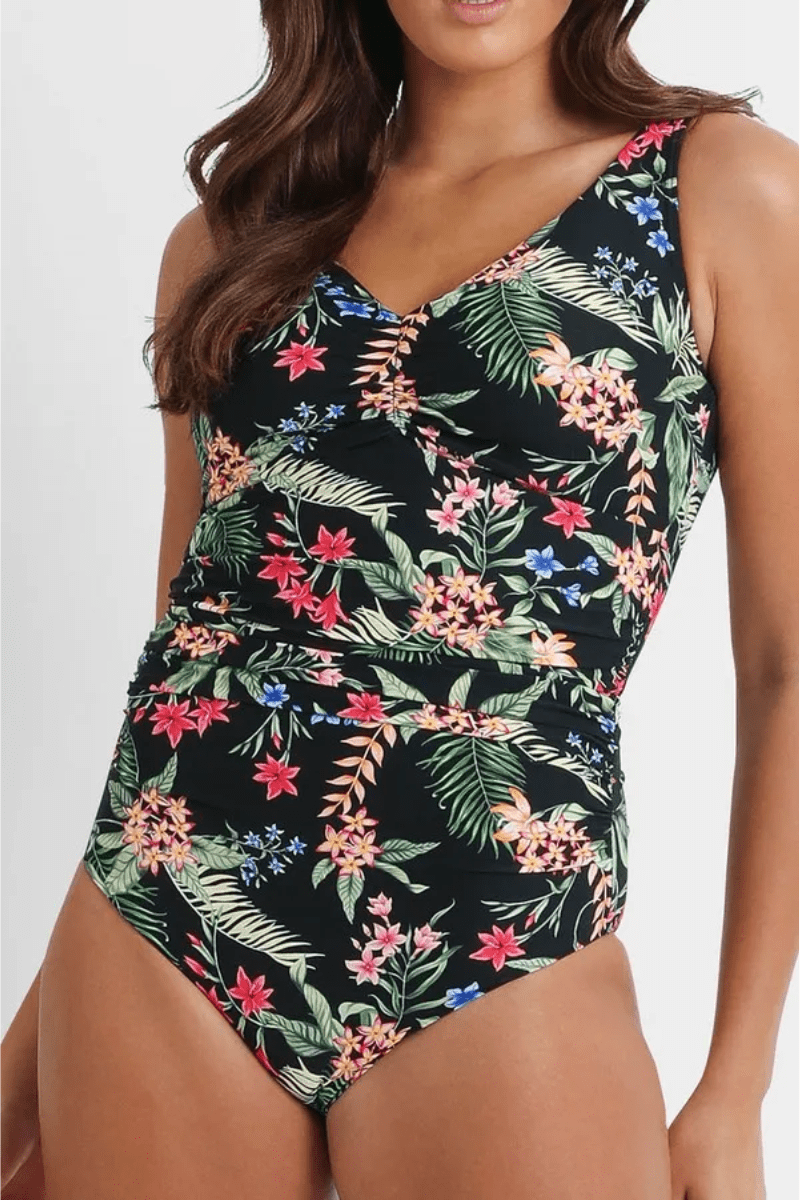 Sunseeker Evie FG Ruched Minimiser One Piece Black.