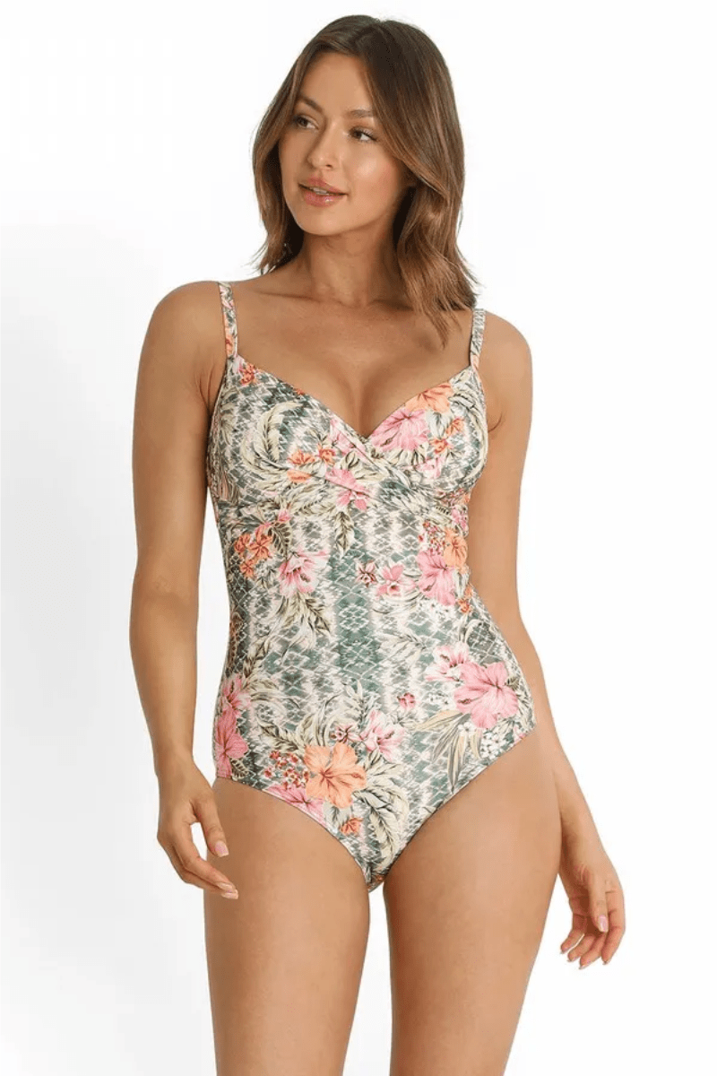Sunseeker Mai Twist Front One Piece Swimwear.