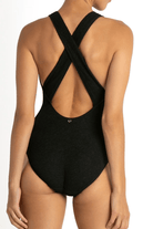 Sunseeker Wave Cross Strap One Piece - Black.
