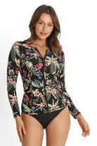 Sunseeker Evie Zip Front Rash Vest Black.