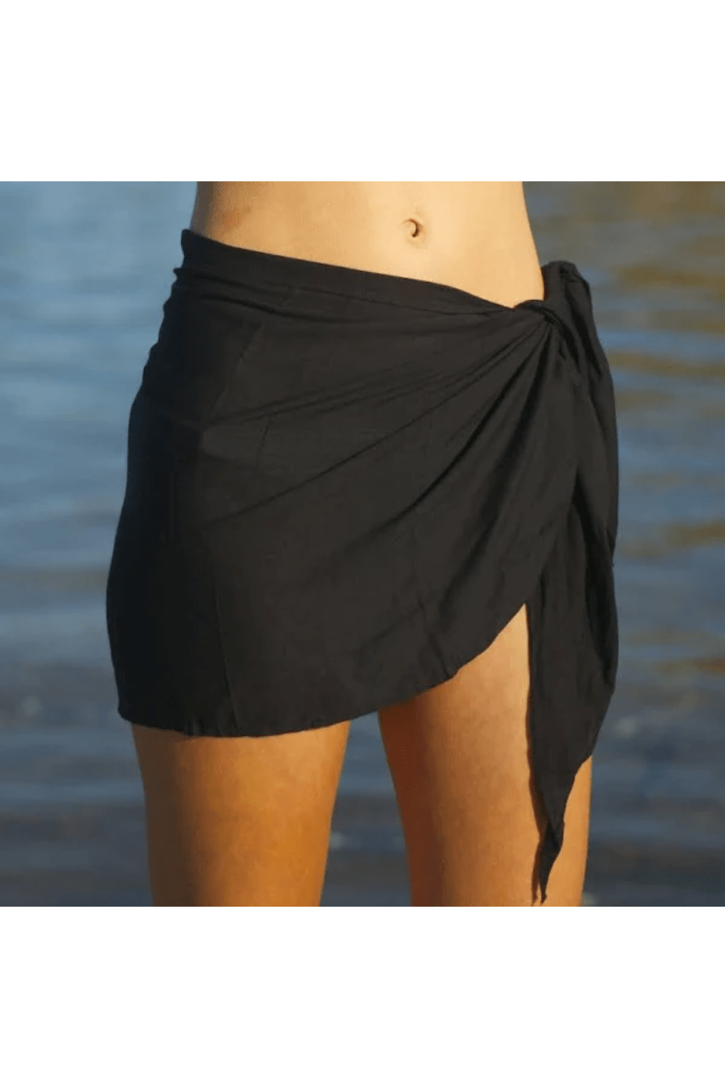 Sunseeker Basix Mini Mesh Sarong Black.