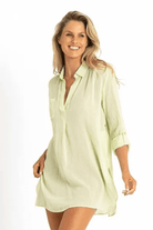 Sunseeker Resort Painters Shirt Lime.