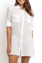 Sunseeker Resort Button Through Shirt - White.