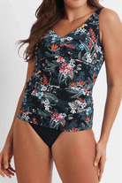 Sunseeker Cuba F/G Ruched Minimiser Singlet - Black.