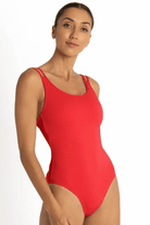 Sunseeker Coachella Cheeky Double Strap One Piece - Tangerine.