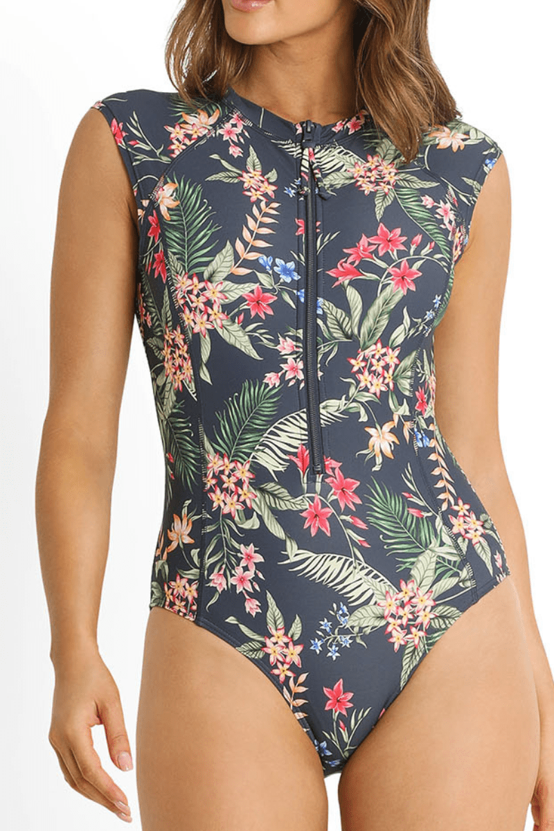 Sunseeker Evie Seasport Cap Sleeve One Piece Midnight.