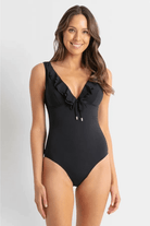 Sunseeker Basix Frill One Piece Swimsuit.