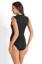 Sunseeker Basix Seasport Cap Sleeve One Piece Black.