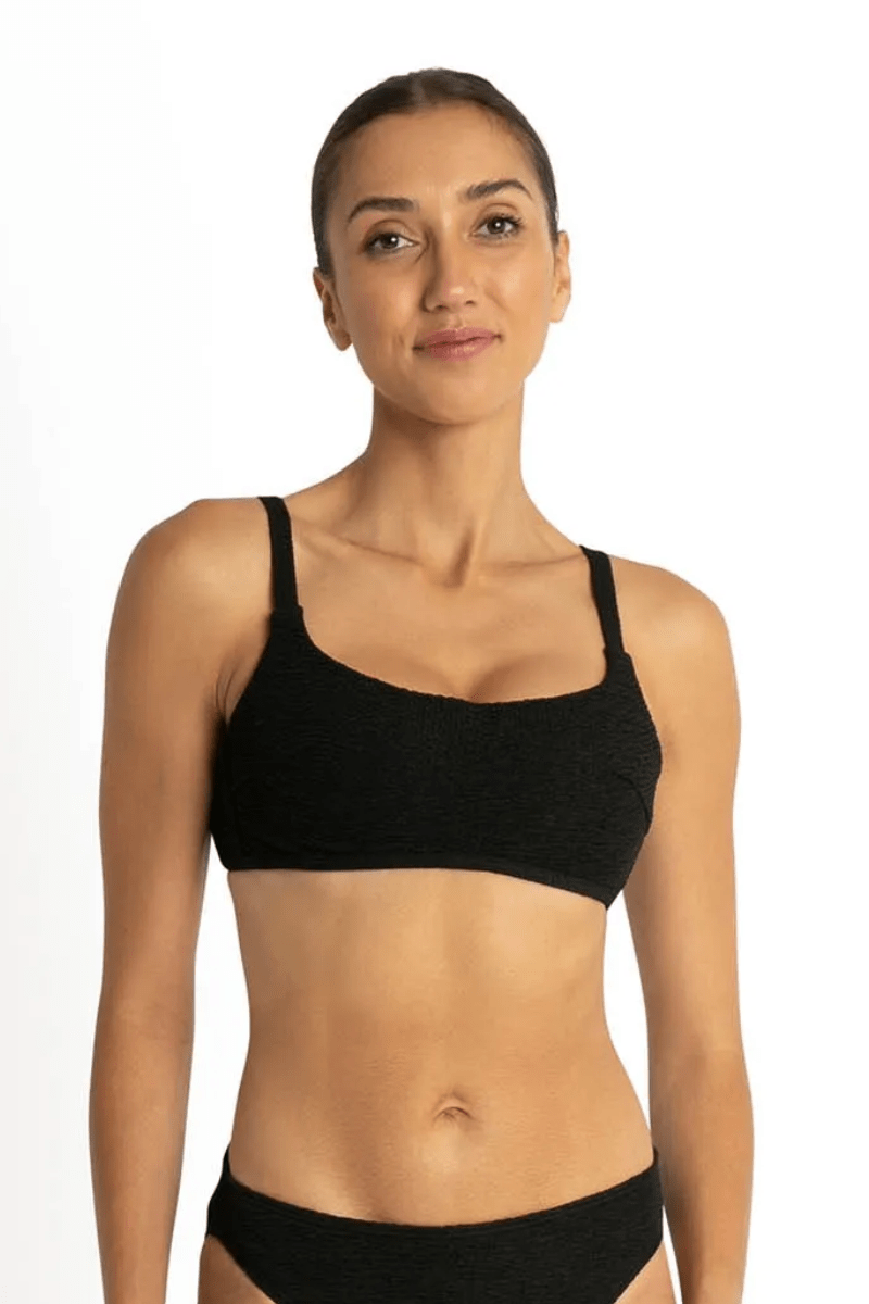 Sunseeker Wave Moulded Bralette - Black.