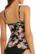 Sunseeker Chile Twist Front Singlet Black.