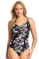 Sunseeker Viola E/F Frill One Piece - Black.