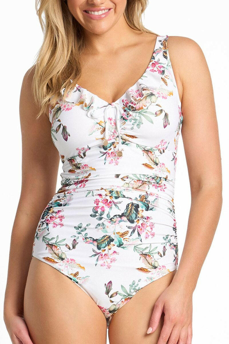 Sunseeker Viola E/F Frill One Piece - White.