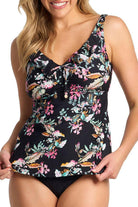 Sunseeker Viola E/F Frill Singlet - Black.