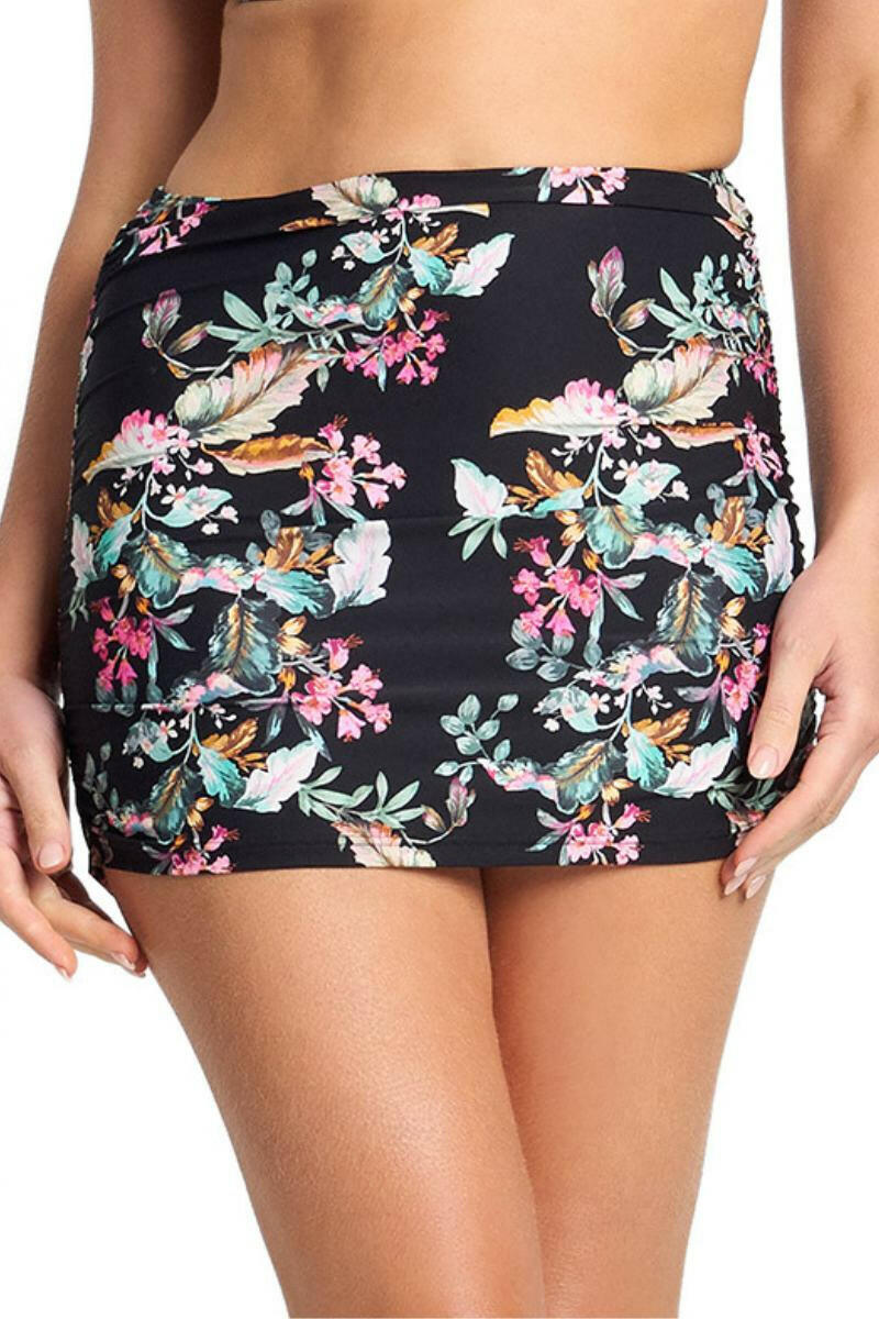 Sunseeker Viola Ruched Skirt Pant - Black.