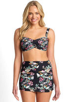 Sunseeker Viola Ruched Skirt Pant - Black.