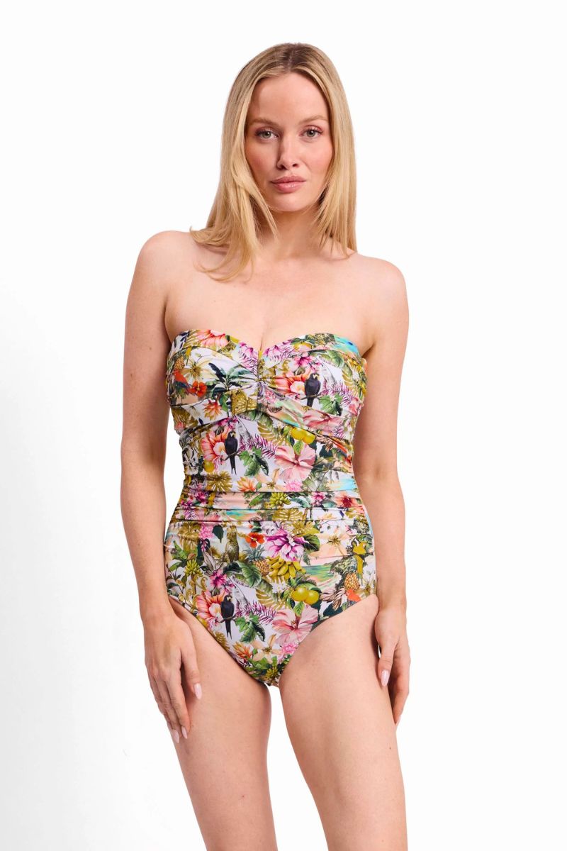 Sunseeker SS52136DDD White Lotus D-DD Wrap Bandeau One Piece