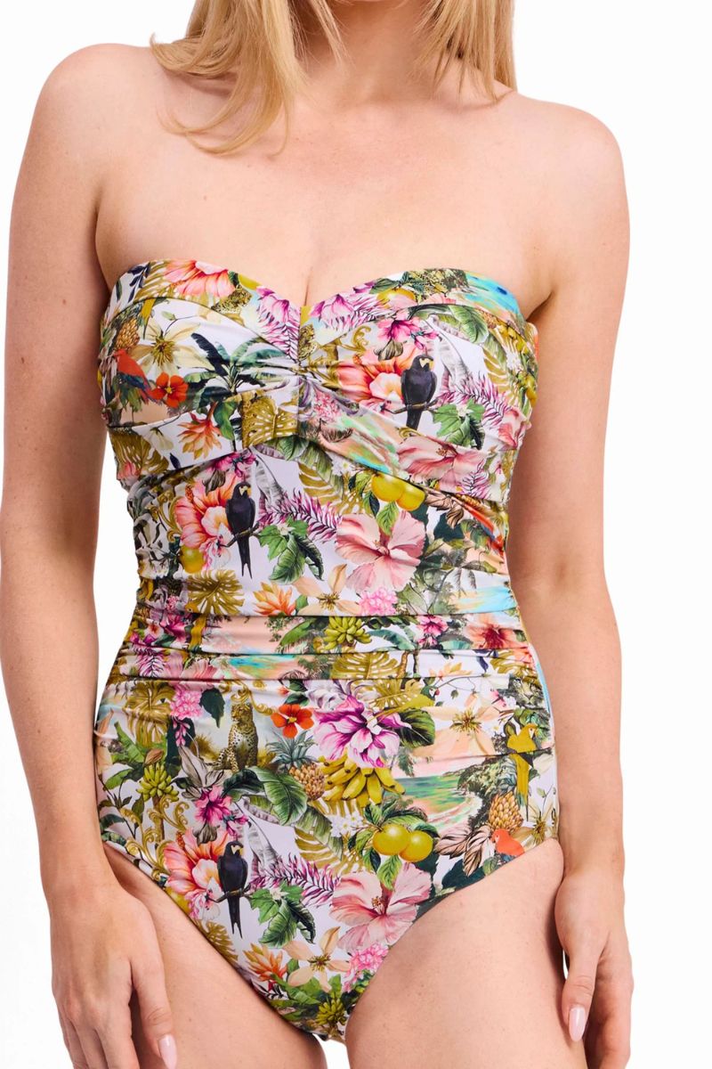 Sunseeker SS52136DDD White Lotus D-DD Wrap Bandeau One Piece