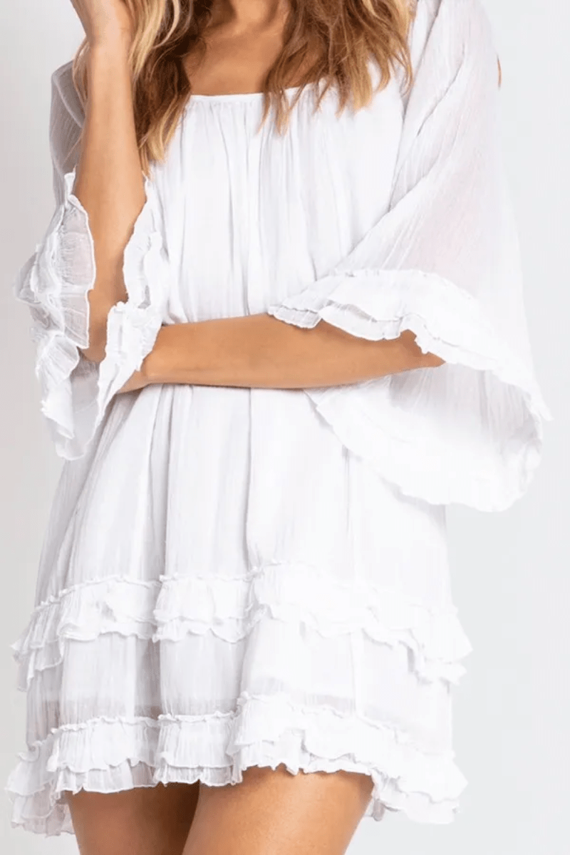 Sunseeker Resort Beach Shift Kaftan White.