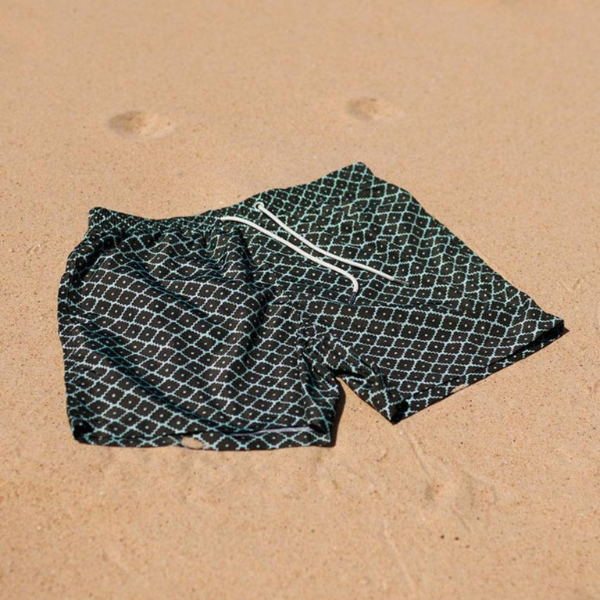 Swim Shady Evergreen Diamond Swim Shorts.