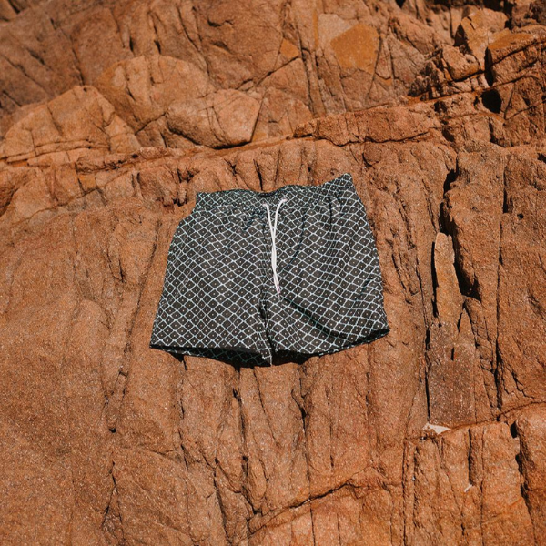 Swim Shady Evergreen Diamond Swim Shorts.