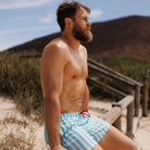 Swim Shady Mint Flare Swim Shorts.