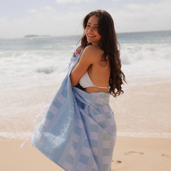 Swim Shady Ocean Current Beach Towel.