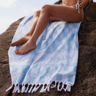 Swim Shady Ocean Current Beach Towel.