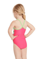 Zoggs Melon Smile Tex Back Girls One Piece Swimwear.
