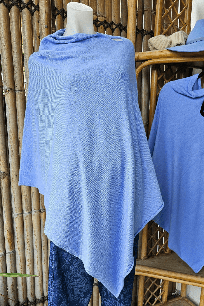 Zura Poncho Cashmere Feel Wool Super Soft - Oz Resort.