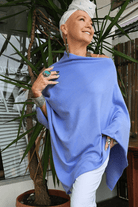 Zura Poncho Cashmere Blend lilac and purple.
