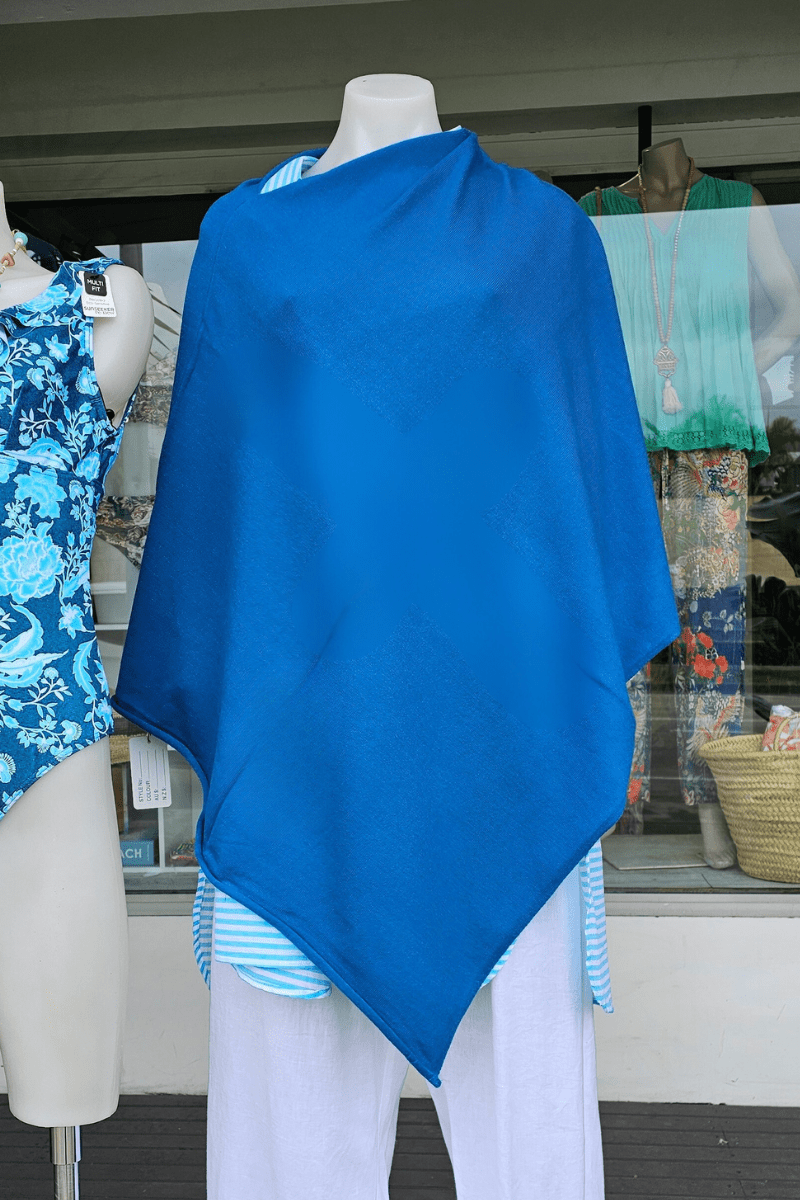Zura Poncho Cashmere Viscose Blend - All Colours.