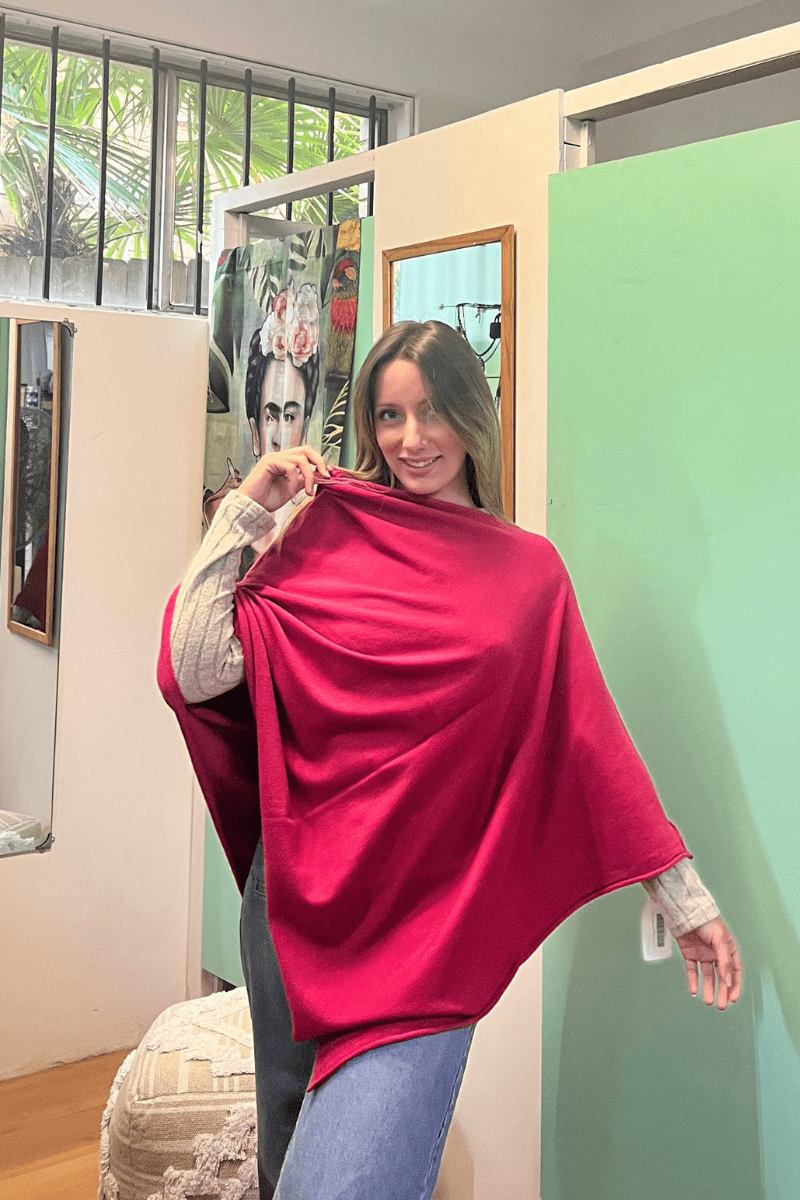 Zura Poncho Cashmere Viscose Blend - All Colours.