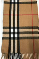 Burberry Look Plaid Wool Blend Scarf Mustard.