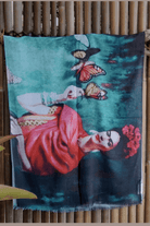 Zura Frida Kahlo 100% Cotton Scarf - Butterflies.