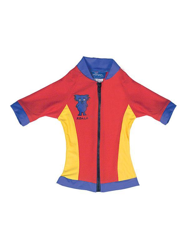 1005 Ozi Varmints Swim Jacket with Zip - SP50+ - Red Kids Rashee Ozi Varmints 