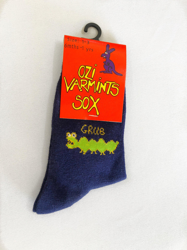 2023 Ozi Varmints Coloured Socks Navy - Grub Socks Ozi Varmints 
