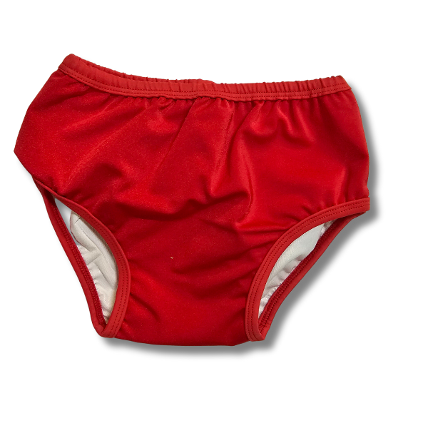 ozi varmints baby aqua nappy in red colour - front view