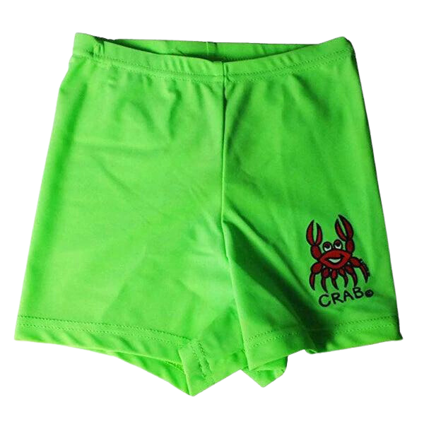 ozi varmints swim shorts with a crab design print - lime