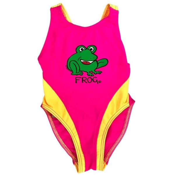 ozi varmints girls spliced racer with a frog design print  - pink sun